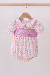 Purple birthday embroidery bubble